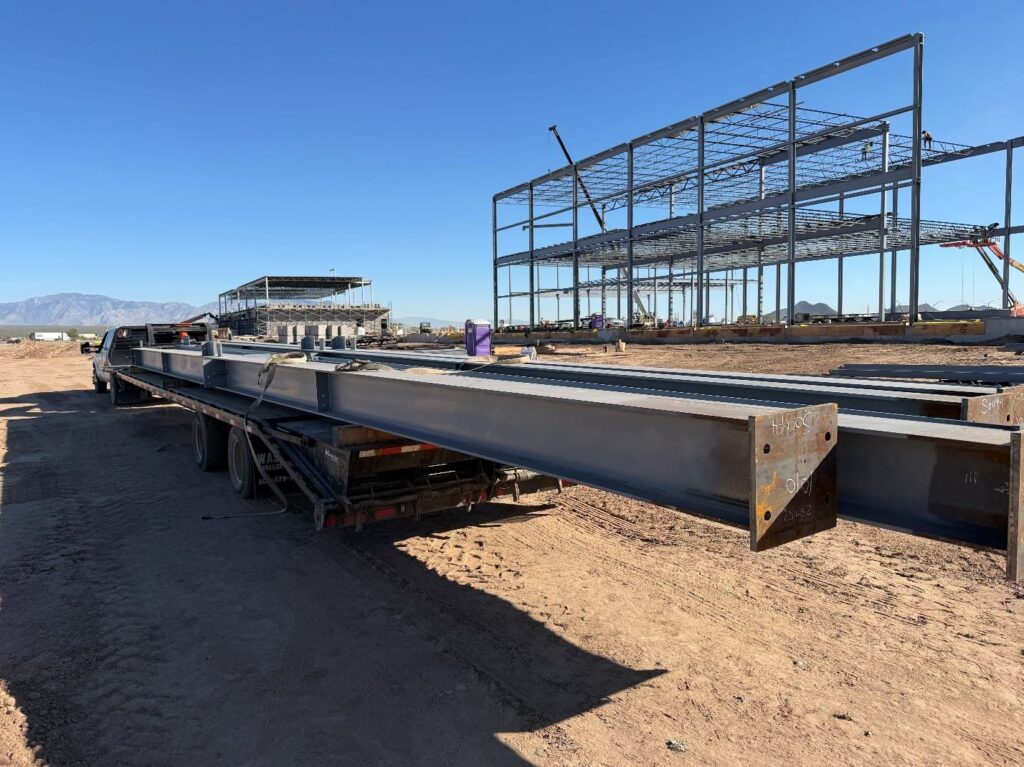 Structural steel at the Shamrock Foods facility, Marana AZ