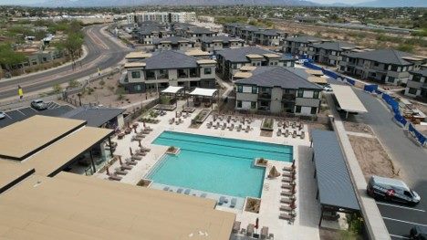 Steel structure at the Solstice apartment complex, Marana AZ